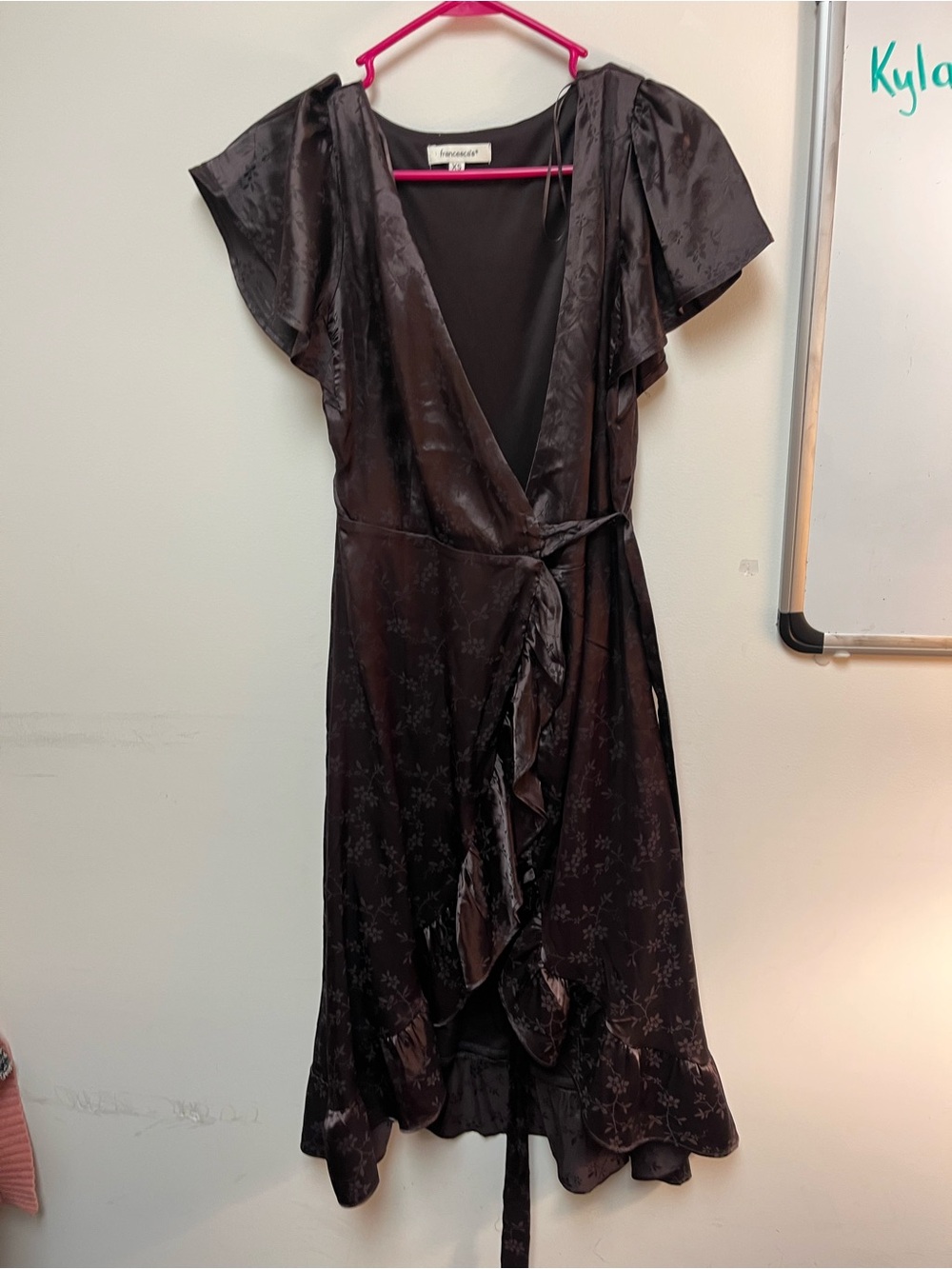 Francesca's Collections Dark Brown Wrap Dress